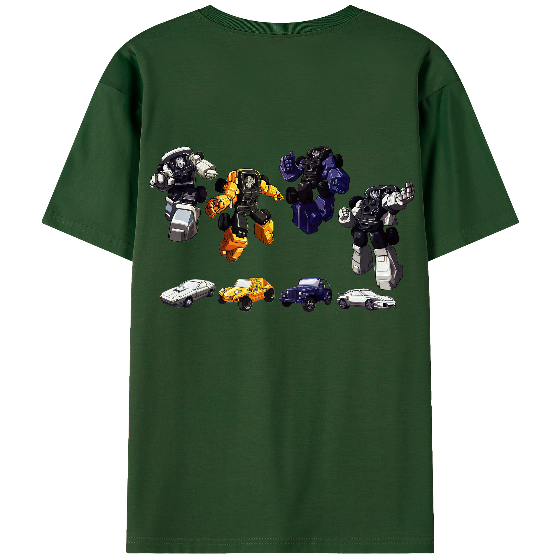 （画像用） Transformers トランスフォーマー 綿100％半袖Tシャツ（背面プリント）